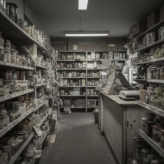 Verouderde lokale winkel met volle schappen en gedateerde inrichting in Lochem